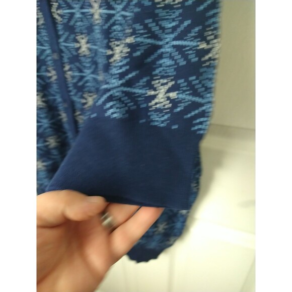 Woman Within 22/24 Snowflake Sweater Button Shirt Sleeve Cardigan Casual - Picture 5 of 9